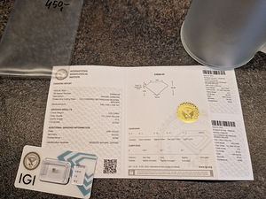 100% Naturaalne Teemant/Briljant 0,25 ca IGI sertifikaat (3 foto / 4)
