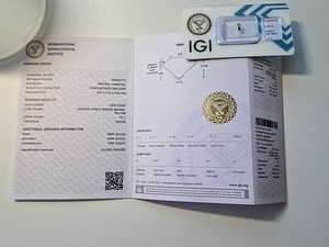 100% Naturaalne Teemant/Briljant 0,26 ca IGI sertifikaat (3 foto / 4)