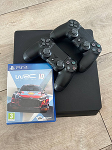 Playstation 4 Slim + 2 DualShock + Mäng (1 foto / 4)
