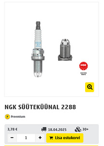 BMW uued süüteküünlad 6tk NGK BKR6EK 2288 (2 foto / 2)