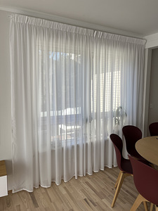 Valged õhulised kardinad 240x270 cm, 7 tk (kokku 18,9 m lai) (5 foto / 5)