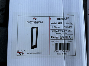 3tk Põrandalamp THIKA LED black 9118 Nowodvorski (3 foto / 4)
