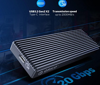 ORICO 20Gbps M.2 NVMe SSD Enclosure Adapter,USB3.2 Gen2