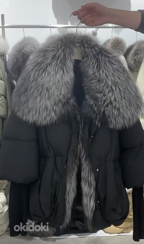 Пуховик натуральный лисий мех