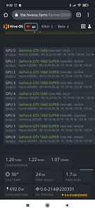9 TK GTX 1660/SUPER MINING RIG 292MH/S 691W (5 foto / 6)