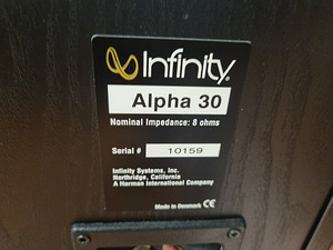 Infinity ALPHA 30 100W 2-Way Floor Standing Speakers (4 фото из 5)