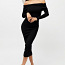 Monton black трикотажное платье, трикотажное платье миди, платье-свитер, S (фото #1)