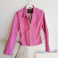 Кожаная розовая кожаная куртка высокого качества, кожаная ку (фото #4)