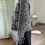 Новый шерстяной твидовый пиджак, жакет, черно-белый, L (фото #3)