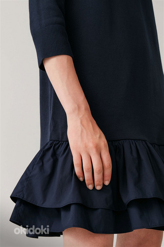 COS Хлопковое платье А-силуэта с оборками, размер XS (фото #4)
