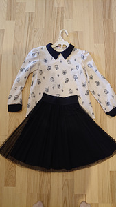 Комплект к школе юбка и блузка, 122-128