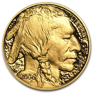 Золотая монета Американский Буйвол 1 унция 2006 года в пруфе