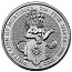 Серебряная монета 2 унции 2020 года, Белый лев Мортимера, Зверь королевы (фото #1)