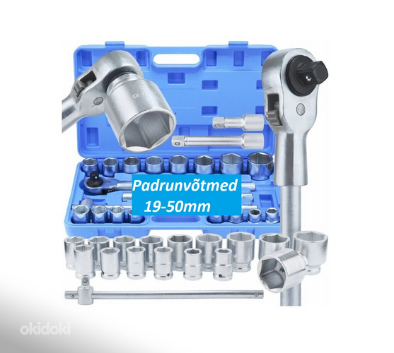 Tööriistakomplekt suured padrunvõtmed 19-50mm 3/4″