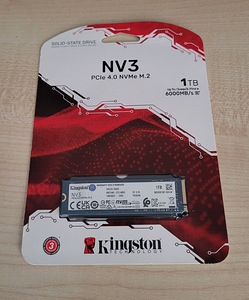 1TB SSD диск Kingston NV3 NVMe M.2 2280 PCIe Gen4 (3 фото из 3)