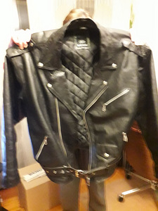 Meeste nahktagi biker jope suurus 60-62 (3 foto / 3)