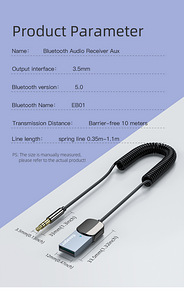 Essager Bluetooth 5.0 vastuvõtja 3.5mm AUX audio Receiver (3 foto / 3)