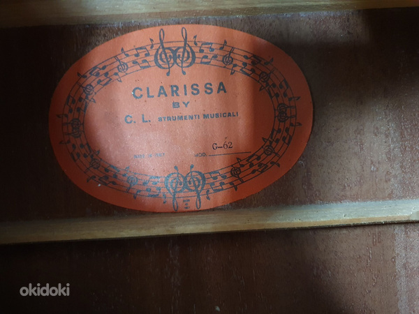 12-Keelne Akustiline Kitarr CLARISSA G-62 Made in Italy (foto #3)