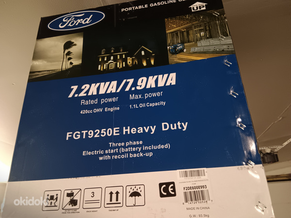 Uus generaator Ford GT9250E, 7900W, 1a garantii (foto #3)
