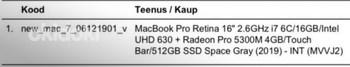 UUS Apple MacBook Pro 16'' (512 GB) space gray (foto #2)