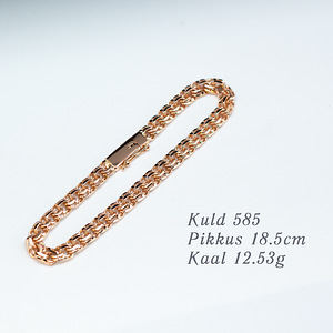 Uus käsitsi valmistatud käekett Bismarck 18,5cm . Kuld 585 (2 foto / 3)