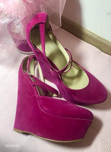 Туфли на цельной подошве розового цвета фуксия, размер 37 (фото #2)