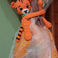 Амигуруми- тигренок, держатель для занавески в детскую (фото #2)