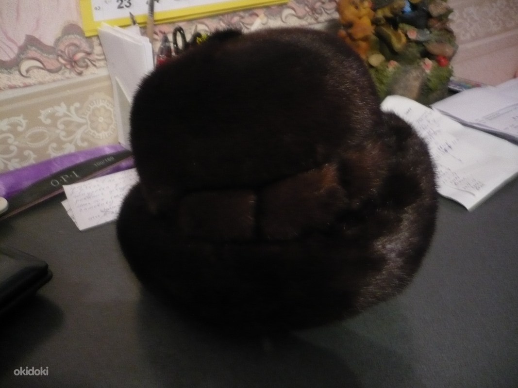 Норковая шапка в очень хорошем состоянии (малоношенная) (фото #1)