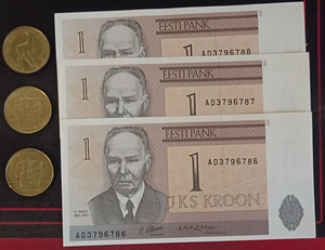 Эстонские Бумажные деньги и Монеты
