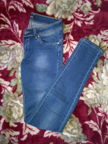 Синие джинсы-скинни, размер 36 (XS-S) (фото #1)