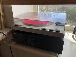Виниловый проигрыватель Pioneer PL-340 и ресивер VSA-500 (2 фото из 7)