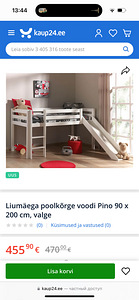 Laste voodi liumäega (4 foto / 5)