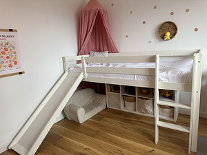 Детская кровать с горкой, кроватка, двухъярусная кровать