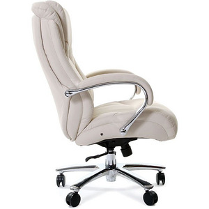 Valge nahktool, istme suurus XXL (Chairman 402) chair (8 foto / 10)