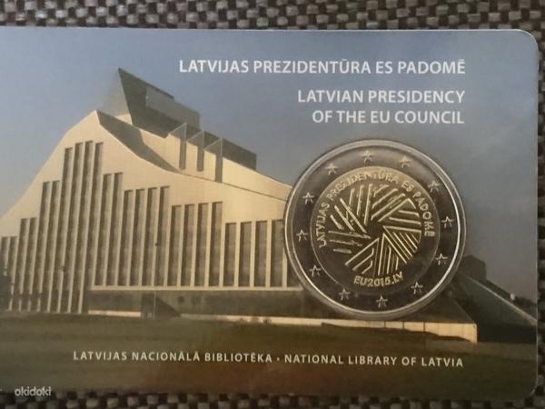 ЛАТВИЯ 2 евро 2015 год, BU (фото #1)