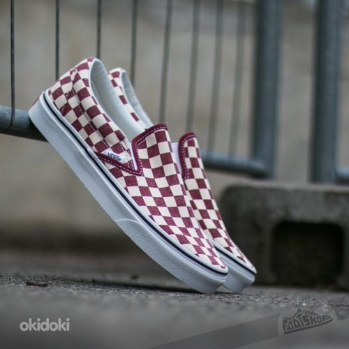 VANS CLASSIC SLIP-ON (CHECKERBOARD) RED (foto #2)