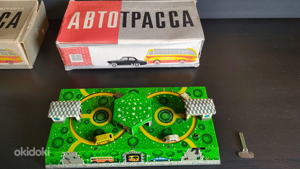 Механическая игрушка ссср, автотрасса