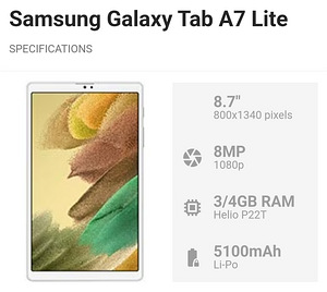 Samsung Galaxy Tab a7 lite (5 foto / 5)