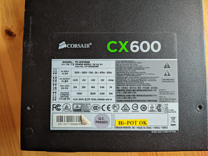 Vigane PSU Corsair CX600 600W (1 foto / 2)