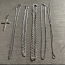 Серебряные цепи и крест (фото #1)