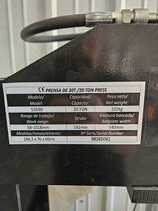 Müüa hüdropress 20T (4 foto / 4)