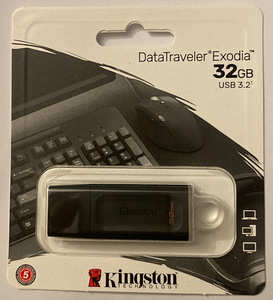 32GB USB 3.2 3.1 3.0 2.0 KINGSTON Black+White uus (1 foto / 6)