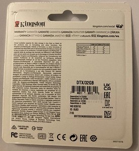 32GB USB 3.2 3.1 3.0 2.0 KINGSTON Black+White uus (3 foto / 6)