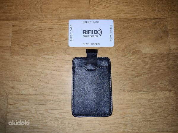 Картхолдер RFID чёрный из натуральной кожи (фото #2)