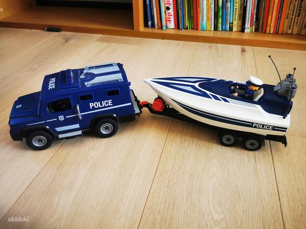 Playmobil tuletõje- ja politseiauto paadiga (foto #2)