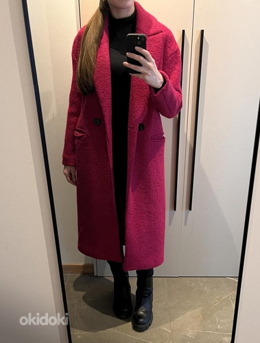 Розовое пальто Mohito, размер S (фото #3)