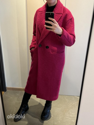 Розовое пальто Mohito, размер S (фото #4)