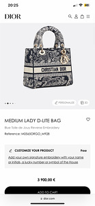 DIOR Medium Lady D-light bag. Uus! (1 foto / 7)