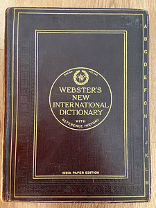 1926 Webster's New International Dictionary (G&C Merriam Co)