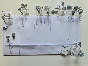 Uued hõbe- sõrmused, kõrvarõngad, ripatsid topaasiga (7 foto / 10)